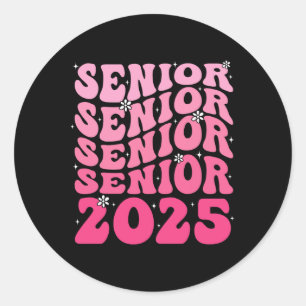 Ck To School Cl Of 2025 Girls Seniors Graduation 2 Classic Round Sticker