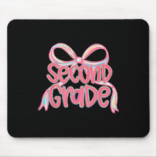 Ck To School Coquette Bow Second Grade Teacher Kid Mouse Pad