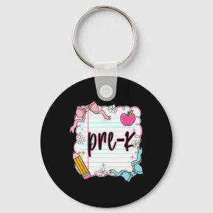 Ck To School Coquette Preppy Pre-k First Day Of Sc Key Ring