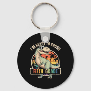 Ck To School Dinosaur Boy I'm Ready To Crush Fifth Key Ring