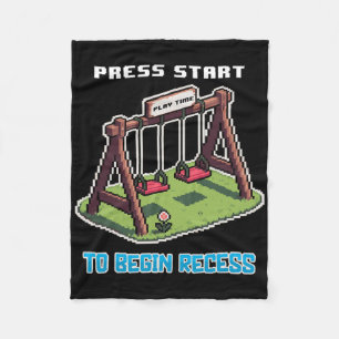 Ck To School Funny Gamer For Boys Girls Kids Press Fleece Blanket