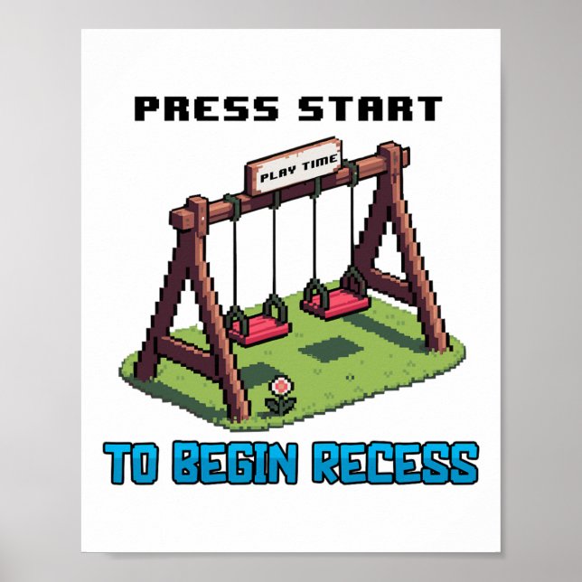 Ck To School Funny Gamer For Boys Girls Kids Press Poster (Front)