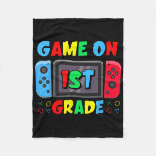 Ck To School Game On 1st Grade Funny Gamer Boys Ki Fleece Blanket