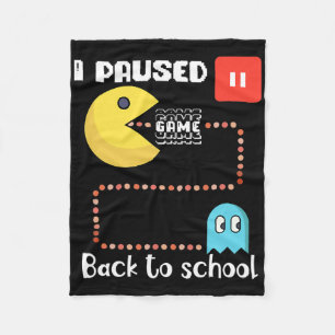 Ck To School Gamer Squad I Paused My Game Fleece Blanket