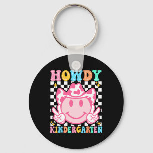 Ck To School Howdy Kindergarten Cute Cowboy Cowgir Key Ring