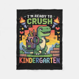 Ck To School Kindergarten Boys I'm Ready To Crush Fleece Blanket