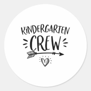 Ck To School Kindergarten Crew Teachers Student Wo Classic Round Sticker