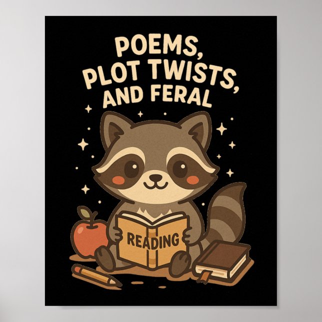 Ck To School Reading Teacher Racoon Poem Plot Twi Poster (Front)