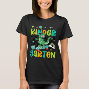 Ck To School Rollin Into Kindergarten T-rex Skateb T-Shirt