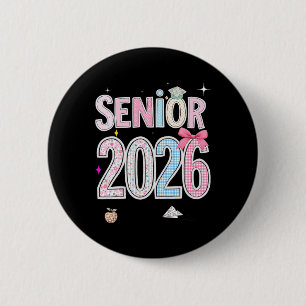 Ck To School Senior 2026 Pastel Floral Graduation 6 Cm Round Badge