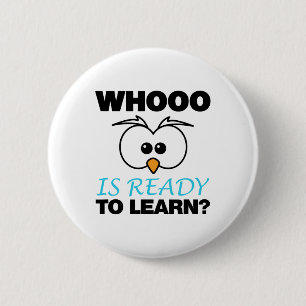 Ck To School Shirt Owl Teacher Gifts For Funny Tea 6 Cm Round Badge