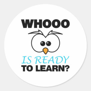 Ck To School Shirt Owl Teacher Gifts For Funny Tea Classic Round Sticker