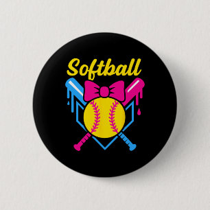Ck To School Softll Player Ice+cream Softll Drip 6 Cm Round Badge