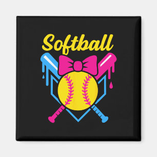 Ck To School Softll Player Ice+cream Softll Drip  Magnet