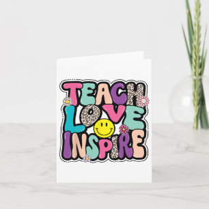 Ck To School Teach Love Inspire Retro Teachers Wom Card