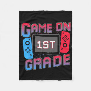 Ck To School Video Game On 1st Grade Gamer Boys Ki Fleece Blanket
