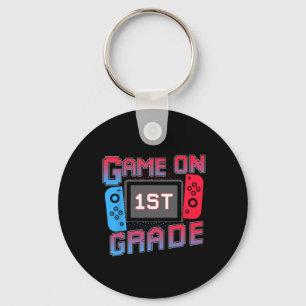 Ck To School Video Game On 1st Grade Gamer Boys Ki Key Ring