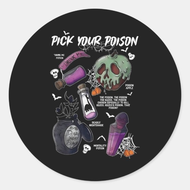 Ck Your Ison's Funny Drink Me Tion's Happy Hallowe Classic Round Sticker (Front)