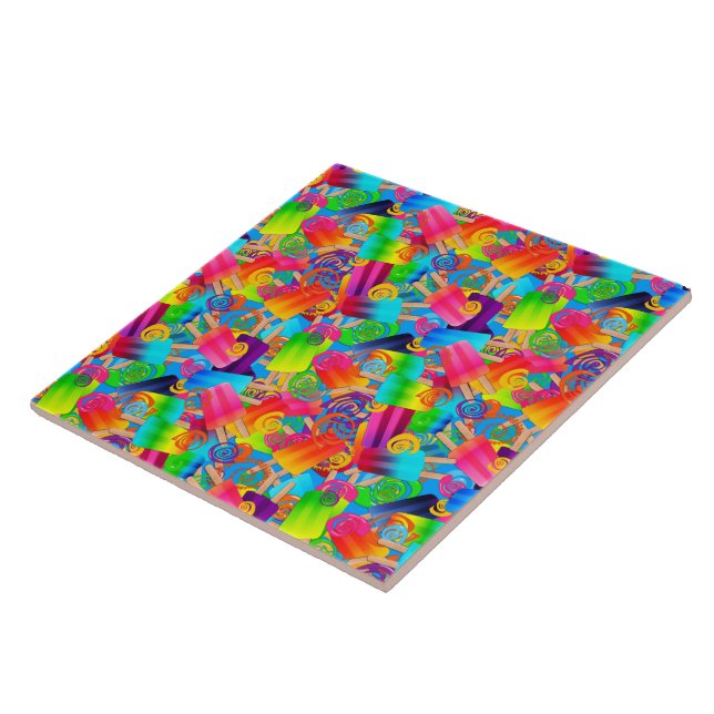 CKC-Crazy-Kids-Collection-Popsicle Swirls, Blue- Ceramic Tile (Side)