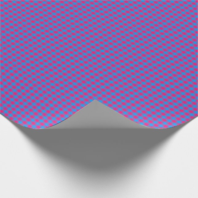 CKC-Gingham 03 Pink-Blue-Gift Wrapping Paper (Corner)
