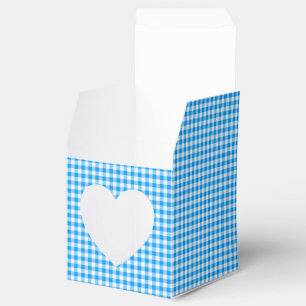 CKC-Gingham-Pastel Blue-White-PARTY FAVOR BOX,hrt Favour Box