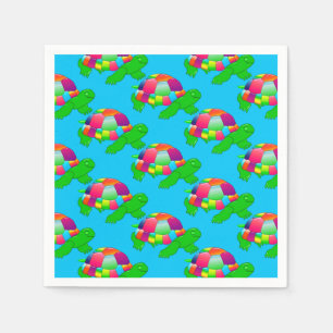 CKC Lil Glass Turtle-Blue Paper Party Napkins