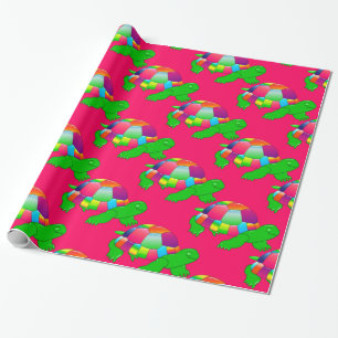 CKC-Lil Glass Turtle, Pink Gift Wrapping Paper