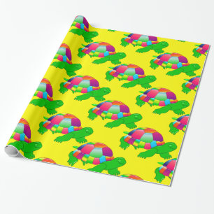 CKC-Lil Glass Turtle, Yellow Gift Wrapping Paper