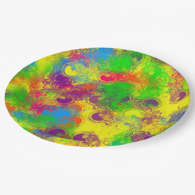 CKC Paint Can Florals-Paper Plates (Angled)