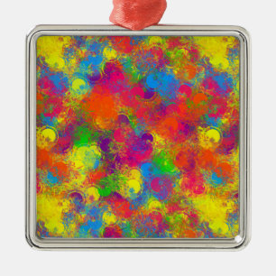 CKC Paint Can Florals-Premium Ornament Sq.