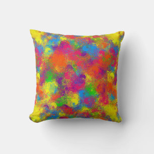 CKC Paint Can Florals -Square Throw Pillow