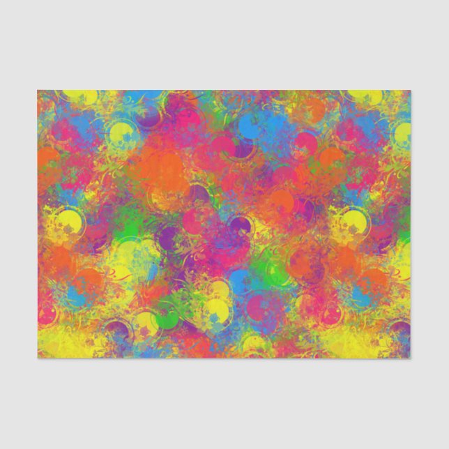 CKC Paint Can Florals-TISSUE WRAPPING PAPER (Front)