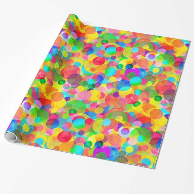 CKC Party Dots-GIFT WRAPPING PAPER (Unrolled)
