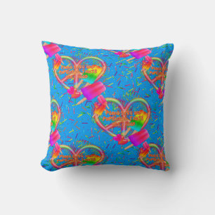 CKC-Peace,Love and Popsicle's-Blue Sq Pillow