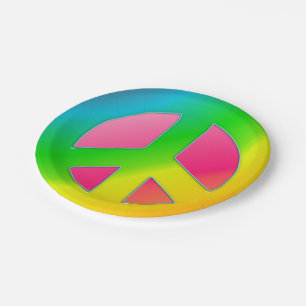 CKC, Peace Symbol 02-Paper Party Plates