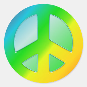 CKC-Peace Symbol 02-Round Stickers/Seals Classic Round Sticker