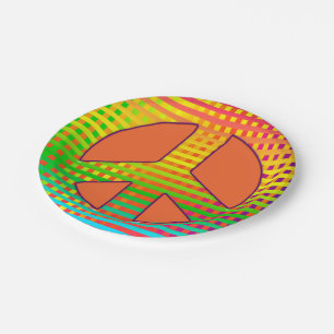 CKC, Peace Symbol 05-Paper Party Plates