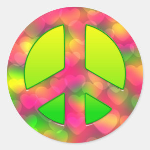 CKC-Peace Symbol 06-Round Stickers/Seals Classic Round Sticker