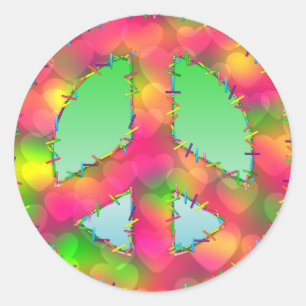 CKC-Peace Symbol 09-Round Stickers/Seals Classic Round Sticker