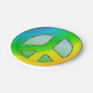 CKC, Peace Symbol 10-Paper Party Plates