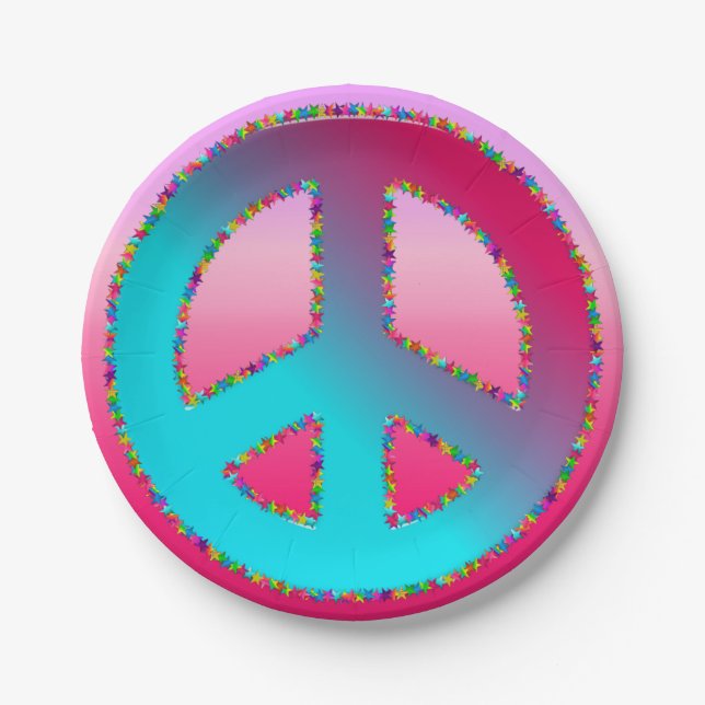 CKC, Peace Symbol 13-Paper Party Plates (Front)