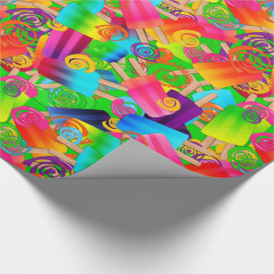 CKC Popsicle Swirls, Neon-Gift Wrapping Paper