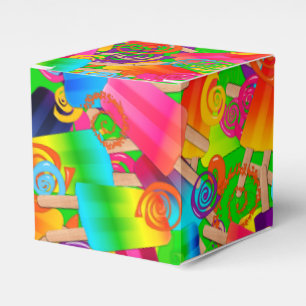CKC Popsicle Swirls, Neon-SQUARE FAVOR BOXES