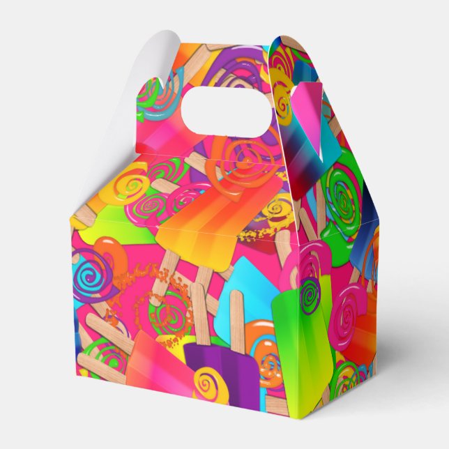 CKC Popsicle Swirls, Pink-GABLE FAVOR BOX (Back Side)