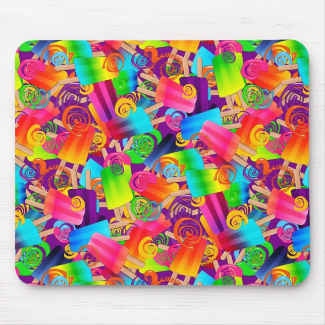 CKC Popsicle Swirls,Purple-MOUSEPAD Mouse Pad (Front)