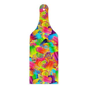 CKC Popsicle Swirls-Yellow-Cutting Board Paddle