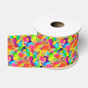 CKC Popsicle Swirls,Yellow-Grosgrain Ribbon Spool Grosgrain Ribbon