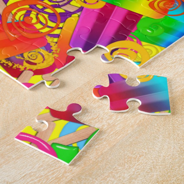 CKC Popsicle Swirls,Yellow-JIGSAW PUZZLE (Side)