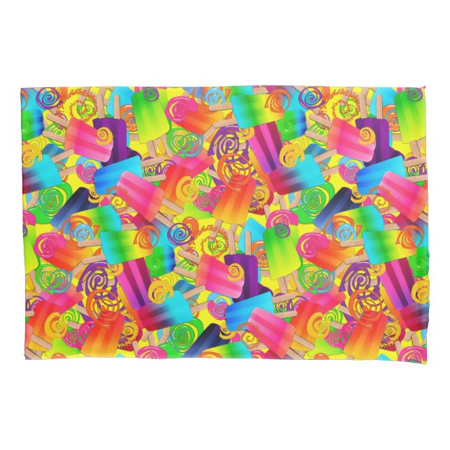 CKC Popsicle Swirls, Yellow-PILLOW CASE SET Pillowcase (Front-Left)