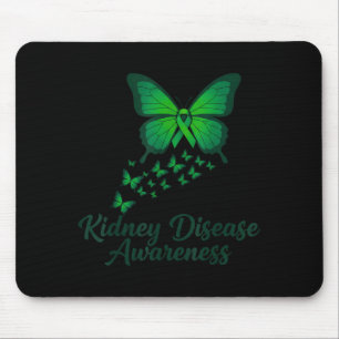 CKD Kidney Disease Awareness Green Ribbon Cute Mouse Pad